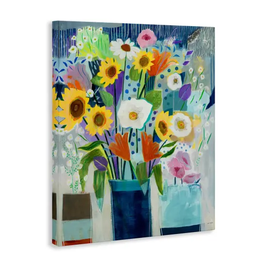 Stupell Industries Bright Sunflowers & Blooms Canvas Wall Art Design by Jill Martin {3}