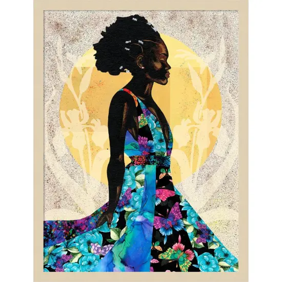 Her Flow by Alonzo Saunders Wood Framed Wall Art Print {1}