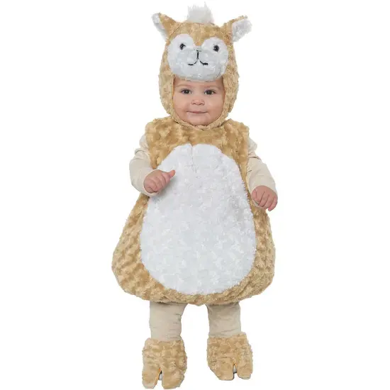 Cute Toddler Llama Costume Plush Swirl Fur Farm Animal Outfit {1}