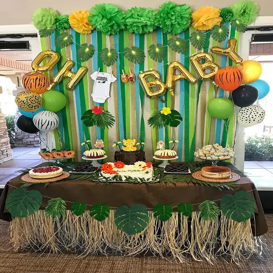 20 LED Palm Leaves String Lights, Tropical Artificial Monstera Leaf Wall Hanging Vine Leaf {5}