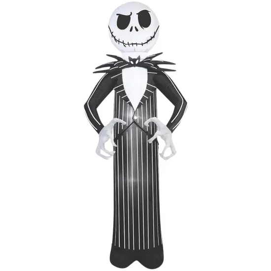 7' Jack Skellington Halloween Inflatable Decoration {1}