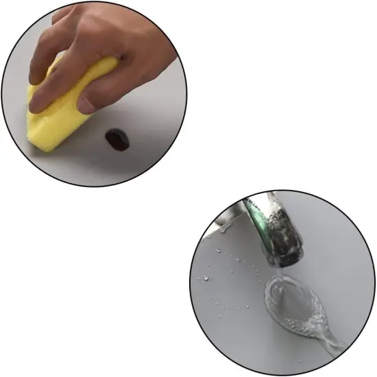 Flexible Silicone Placemat Non Slip Waterproof Heat Resistant Dinner Table Grey 1 pcs {3}