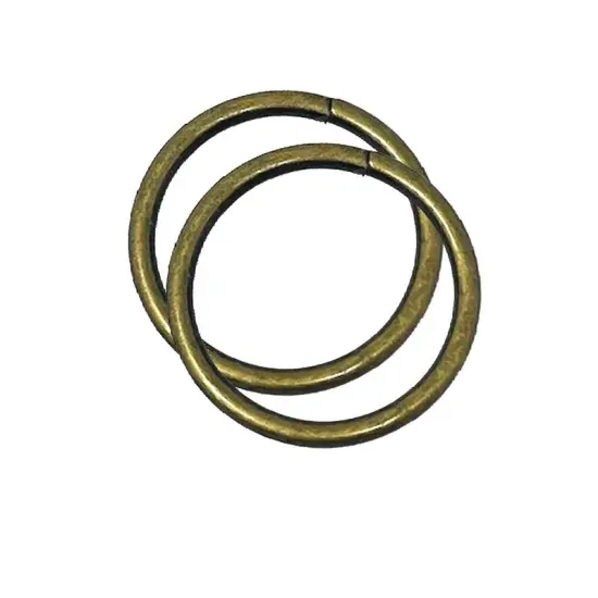 O Ring 1" Diameter Antique Brass with 1/8" Rim {4}