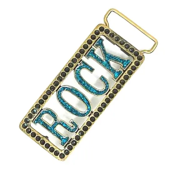 Belt Buckle Glazed Colored Babe Rock Love 1 Inch loop {4}