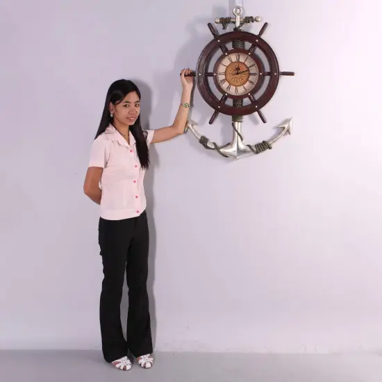 Anchor Clock Life Size Statue {3}