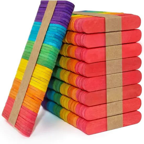 450PCS Colored Craft Sticks, 2.5 Inch Mini Wood Popsicle Sticks {1}