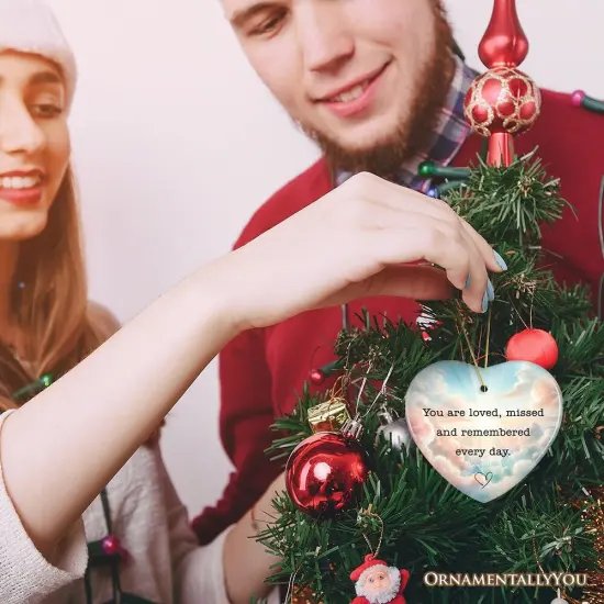 Loved, Missed, Remembered Every Day Ornament, Heartfelt Christmas Remembrance Keepsake {6}