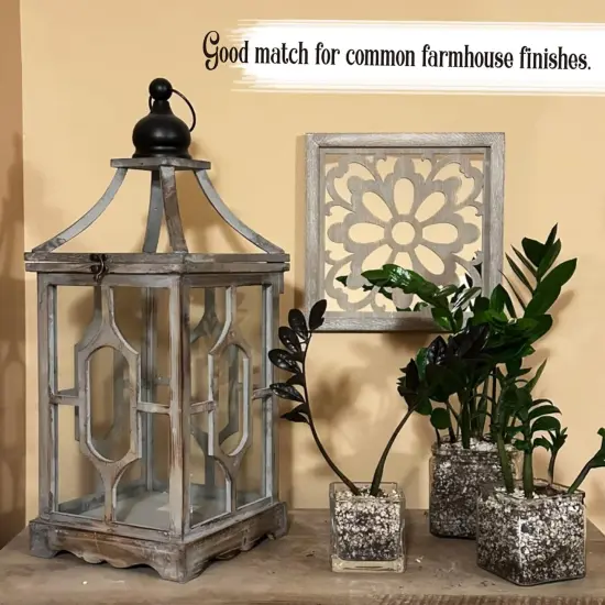 2pcs Set Square Mandala Cutout Wall Mirror Decor {3}