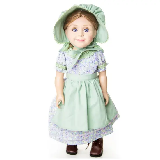 The Queen's Treasures 18 Inch Doll 3 Piece Purple and Green Prairie Dress {2}