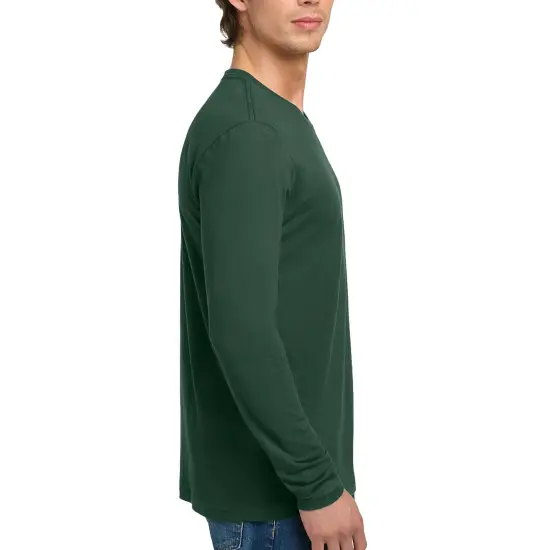 Next Level Cotton Long Sleeve T-Shirt, Men&rsquo;s Classic Crewneck Style for a Comfortable Multicolor Tee Forest green {2}