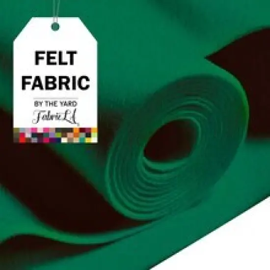 FabricLA | Felt Fabric | 72" Wide 1.6mm Thick | Soft Craft Fabric - 50 Yards Kelly green {1}