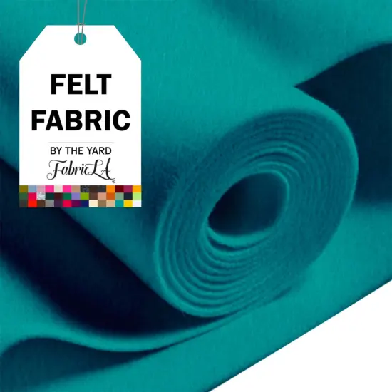 FabricLA | Felt Fabric | 72" Wide 1.6mm Thick | Soft Craft Fabric - 50 Yards Turquoise {1}