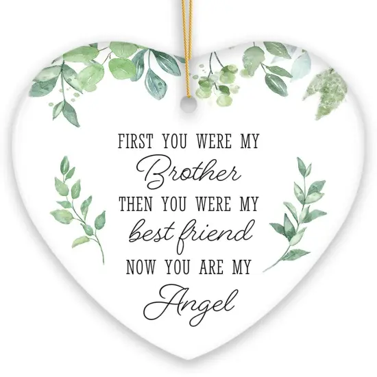 My Brother, My Angel Ornament, Sentimental Memorial Christmas Gift {7}