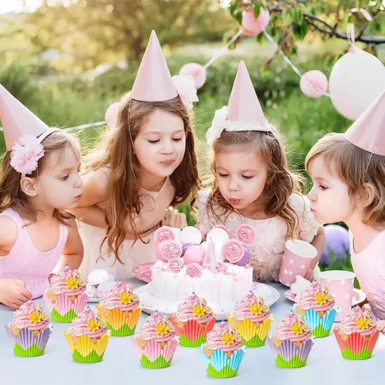 Flower Cupcake Paper Liner - 300pcs Easter Baking Cups Muffin Cupcakes Wrappers, Spring Lavender Tulip Cake Chocolate Candy Wrap Making Supplies for Spring Birthday Baby Shower Party (6 Styles) {4}