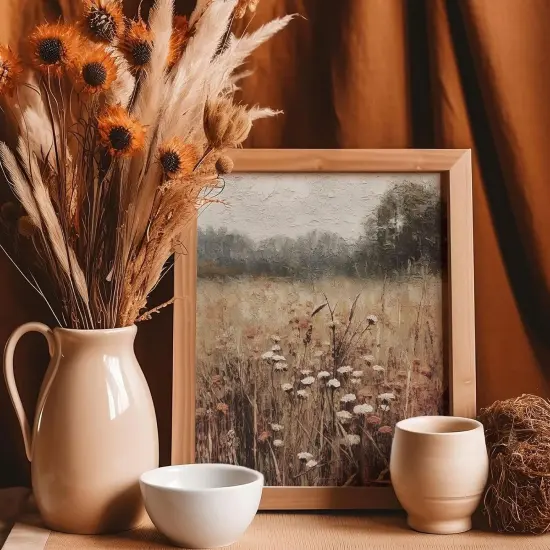 10Pcs Thanksgiving Fall Vintage Wall Art Prints Retro Autumn Scenery Paper Posters {5}