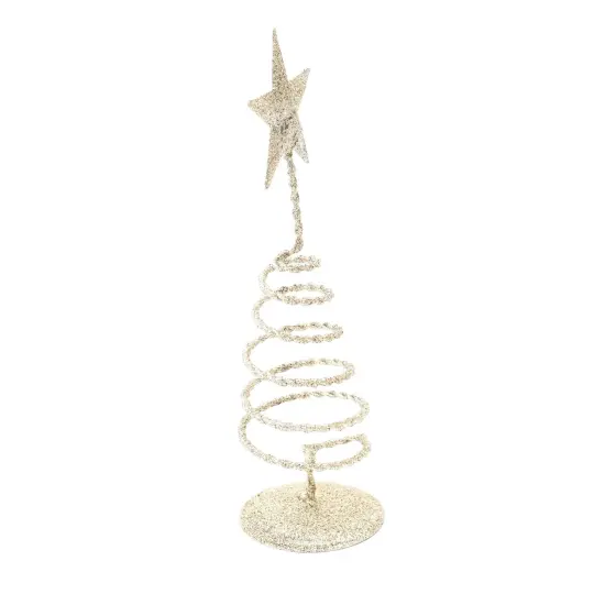 Metal Wire Tree Ornament- Silver - 2.5" x 2.5" x 8" {3}