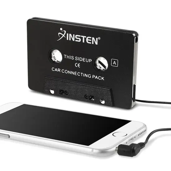 Insten Car Audio Aux Cassette Adapter with 3.5mm Cord, Black {2}