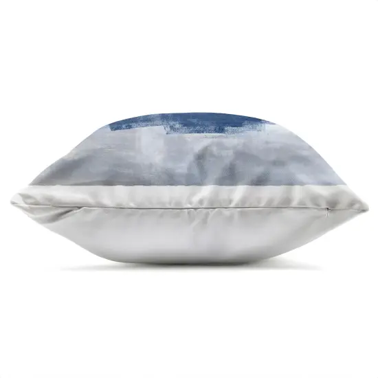 Stupell Industries Grey Blue Abstract Composition Outdoor Pillow, 18 x 7 x 18 {3}