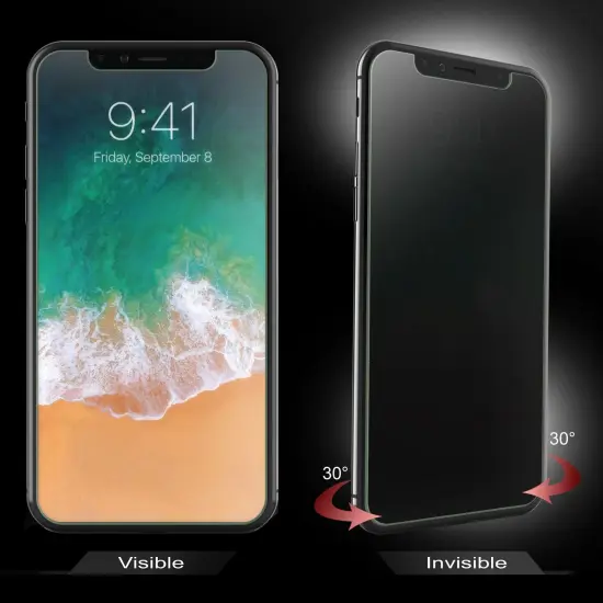 Insten Anti-Spy Tempered Glass Privacy Black Screen Guard Film Full Coverage Edge to Edge Curved 9H for iPhone 11 Pro XS X {2}