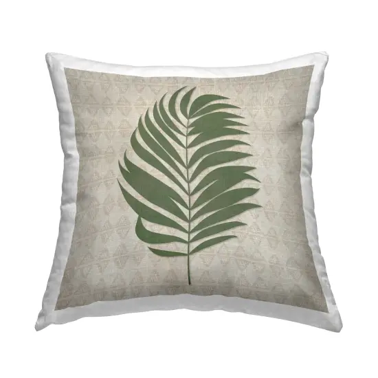 Stupell Industries Palm Leaf Patterned Indoor Pillow, 18 x 7 x 18 {1}