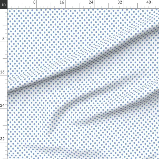 Various Fabrics by the Yard or Fat Quarter Polka Dots Blue Polkadots Custom Printed Fabric by Spoonflower {1}