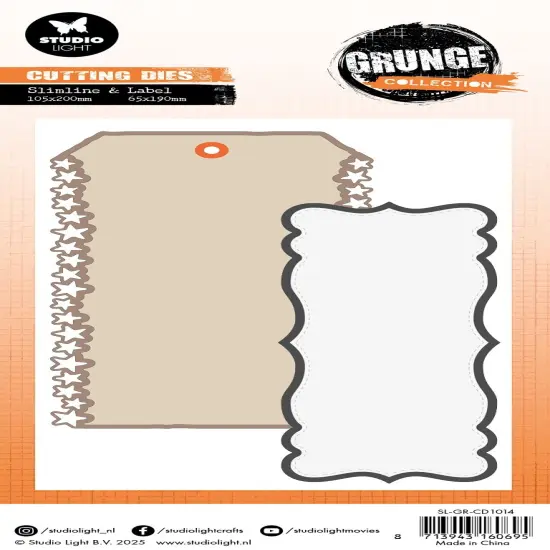 Studio Light Grunge Cutting Die-Star Label {3}