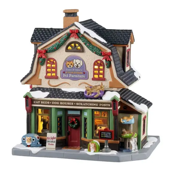 Luna & Ollie&lsquo;s Custom Pet Furniture - Lemax Caddington Village {1}