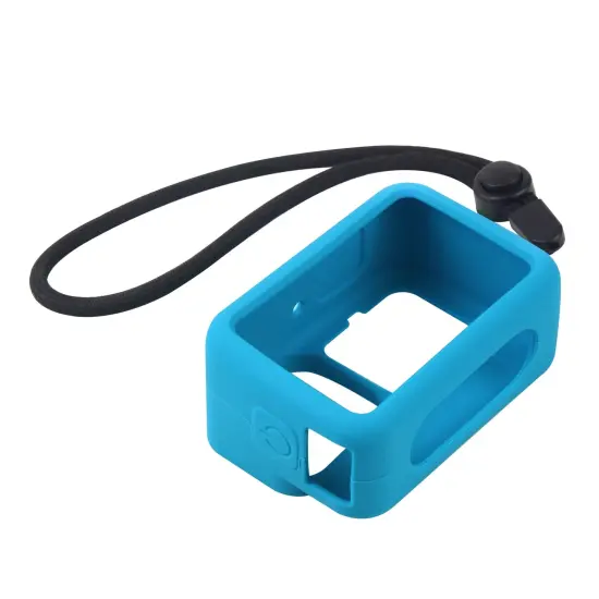 Insten 2 Pack of Silicone Protective Case Compatible with GoPro Hero 9 10 with Lanyard and Lens Cap, Soft Rubber Case, Black & Blue Multicolor {5}