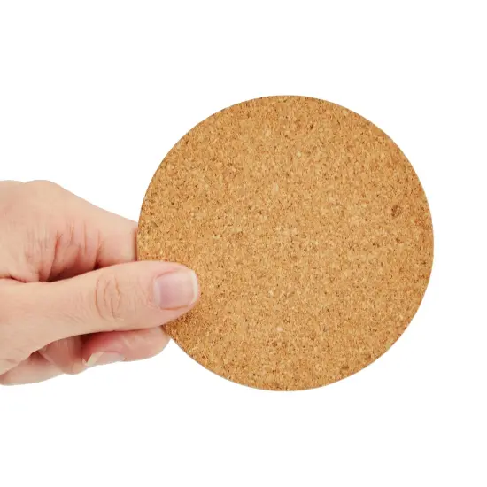 50 Pack Self-Adhesive Cork Coaster Backing Sheets - Round Circles for DIY Crafts (3.5 Inch Diameter) {7}