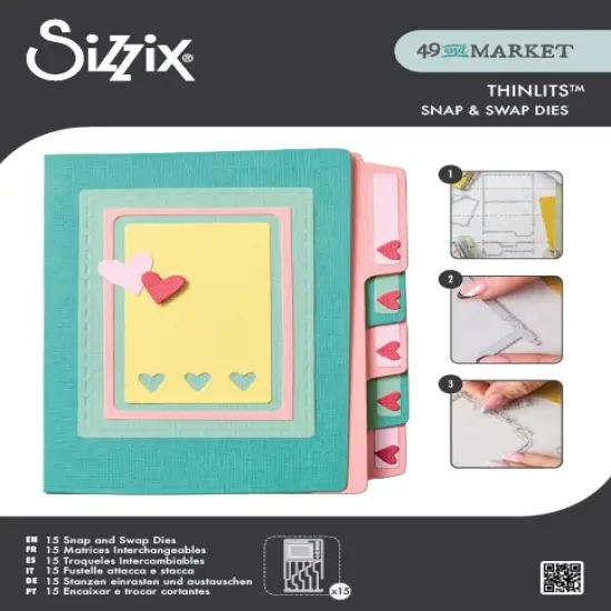 Sizzix Thinlits Set 15/PkgSnap and Swap by 49 and Market-File Folders {1}
