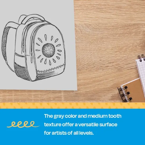 Sax Drawing Paper, 80 lb, 18 x 24 Inches, Pearl Gray, 500 Sheets {6}