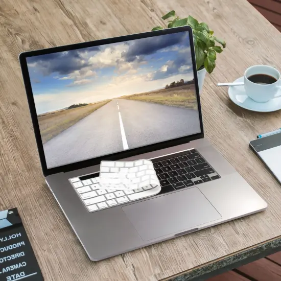 Insten 2 Pack Keyboard Cover Protector Compatible with 2020 Macbook Pro 13", Ultra Thin Silicone Skin, Tactile Feeling, Anti-Dust, White {6}