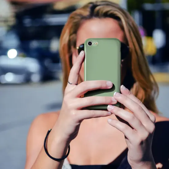 Translucent Matte Case For iPhone SE 2020 (2nd Gen), Semi-Transparent Smooth Touch Soft TPU Thin Cover Green, by Insten {5}