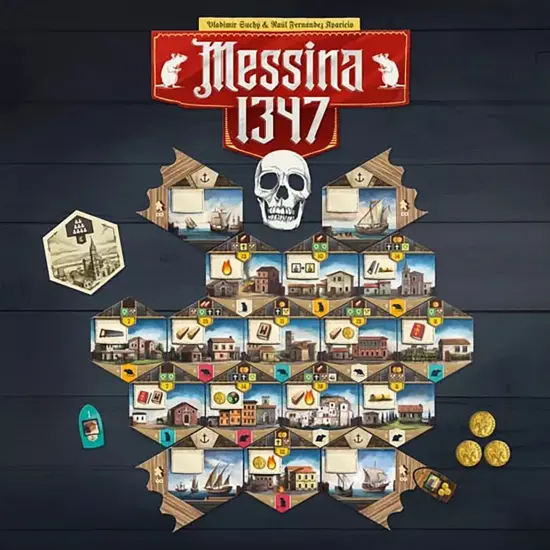 Messina 1347 - Strategy Board Game, Rio Grande Games, Ages 14+, 1-4 Players, 90-120 Min {7}