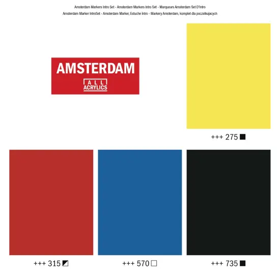 Amsterdam Acrylic Marker Set 4mm 4/Pkg-Intro {6}
