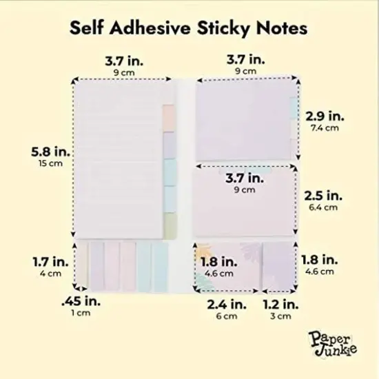 Self Adhesive Sticky Notes with Tabs (2 Pack) Green {3}