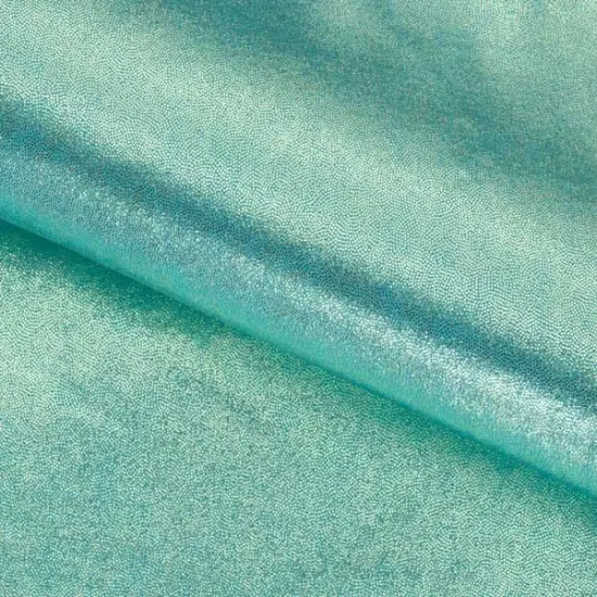Mystique Foiled Spandex Fabric Silver/Light Blue {6}
