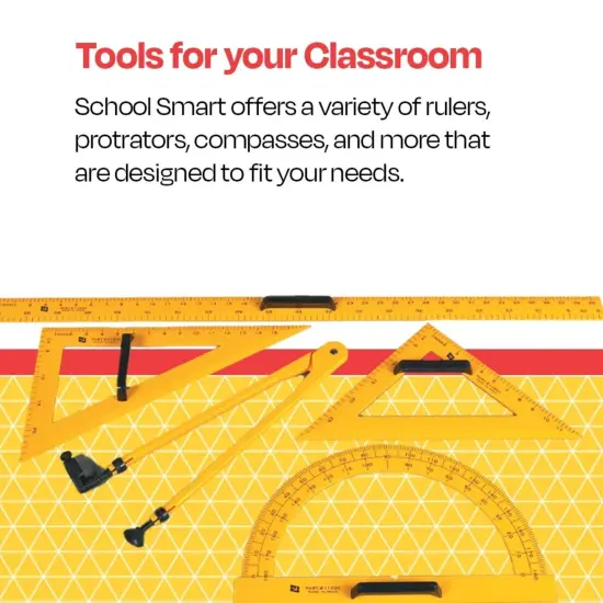 School Smart Drafting Tools Kit, Yellow, Set of 5 {5}