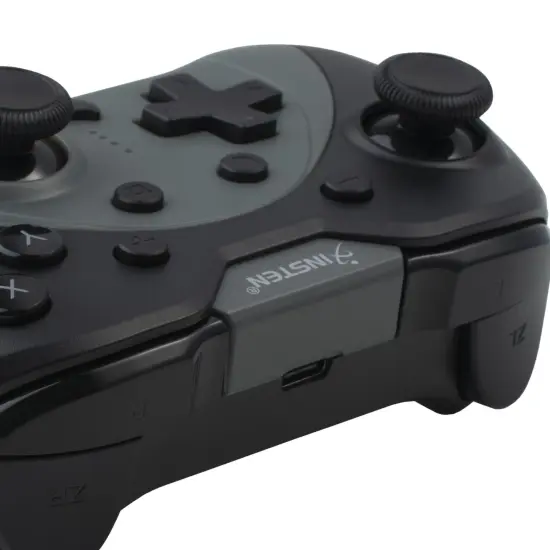 Insten Wireless Pro Controller for Nintendo Switch/ OLED/ Lite - Remote Gamepad with 6-Axis Gyro, Dual Motion, Turbo, Wake Up, Programmable Black {7}