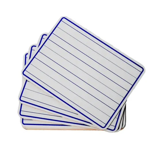 School Smart Lined Dry Erase Boards, 9 x 12 Inches, Pack of 10 {4}