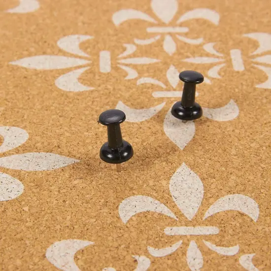 Juvale Cork Bulletin Board - 10 x 24 inch with White Frame, Decorative Rectangle Hanging Pin Board for Office, Bedroom, Home Decor, Message Brown {6}