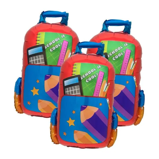 LA Balloons&reg; 27 Inch School Is Cool Backpack Red Balloon {6}