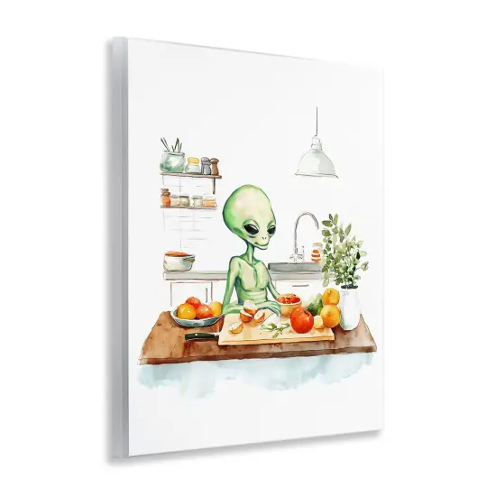 Stupell Industries Alien Cooking in Kitchen Wall Plaque Design by Lil' Rue {3}