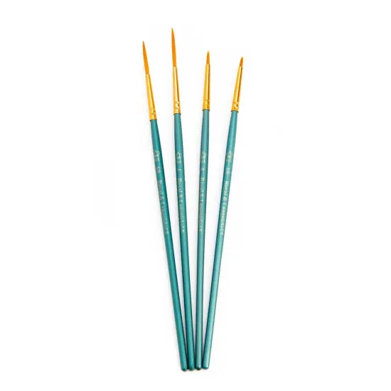 RSET-9196 | 4pc Golden Taklon Variety Brush Set {2}
