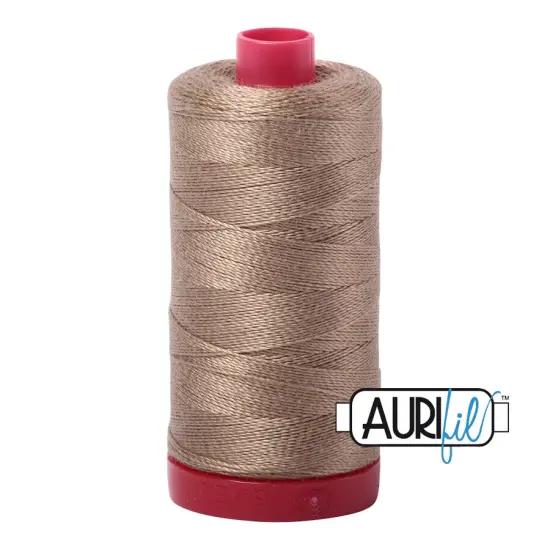 Sandstone (2370) | 12wt Large Spool (325M / 356Y) | Aurifil Thread {1}