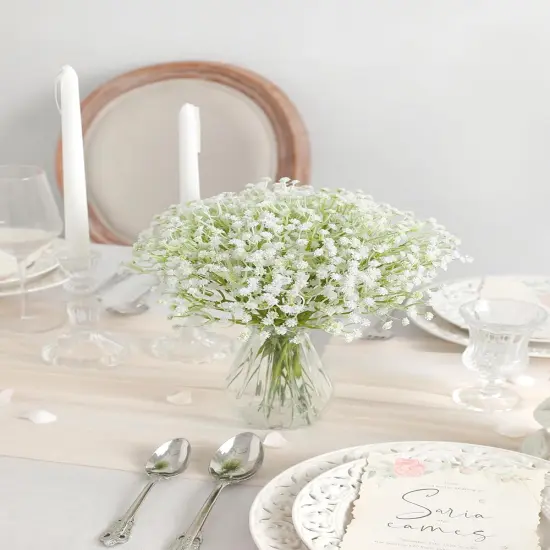 Babys Breath Artificial Flowers,30 Pcs White Gypsophila Greenery Sprays,Real Touch Flowers for Wedding Bouquets Centerpieces Floral Arrangements and Decorations {4}