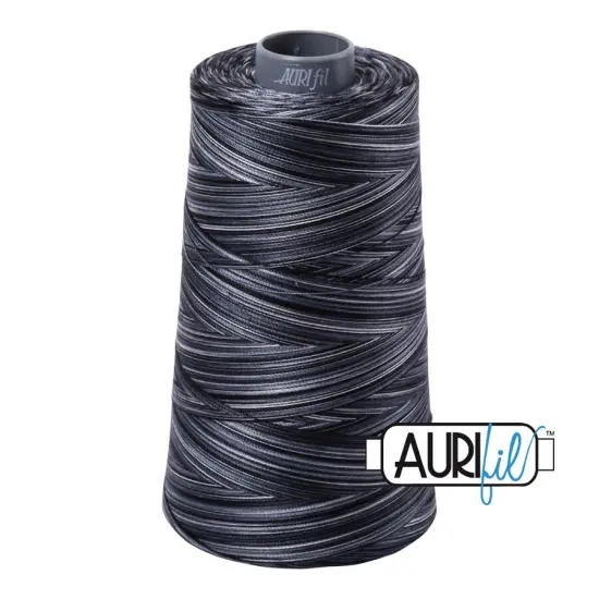 Graphite - Variegated (4665) | 28wt Cone (3300M / 3609Y) | Aurifil Thread {1}