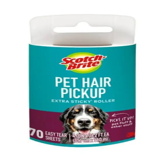 Scotch-Brite&trade; Pet Hair Pickup Lint Roller Refill 839RFS-70, 4.0 in x 36.2 ft (10.1 cm x 11.0 m) {1}