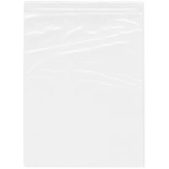 Plymor 8" x 10", White 2 Mil Zipper Reclosable Plastic Bags {1}