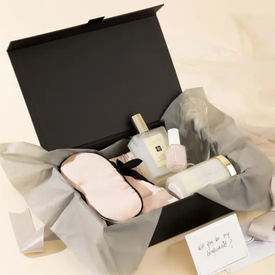 Premium Black Gift Box with Magnetic Closure 5 PACK - 10x7x3 inches - Includes Ribbon and Gift Card - Elegant Presentation Box for All Occasions {4}